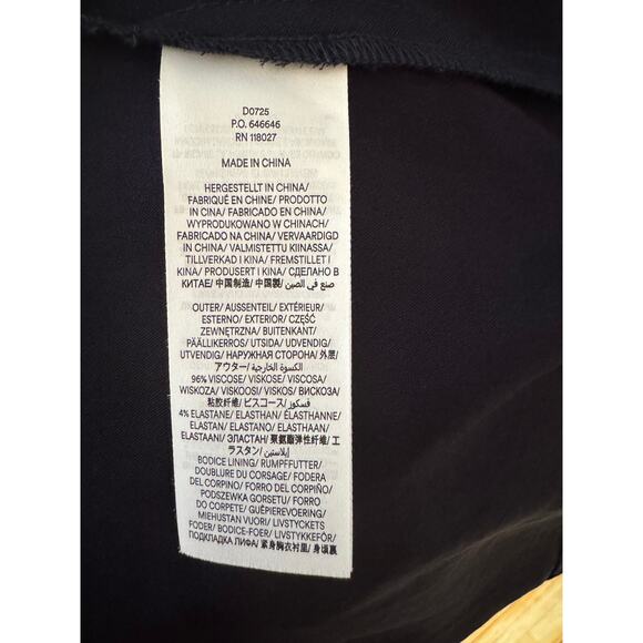 Boden | Navy Blue Cap Sleeve Fit-and-Flare Midi Dress | Size 10 Petite - Picture 10 of 14